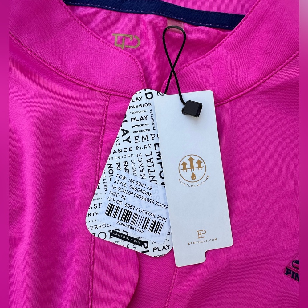 Sleeveless Scalloped V-Notch Tank Top - Hot Pink - Picture 4 of 7